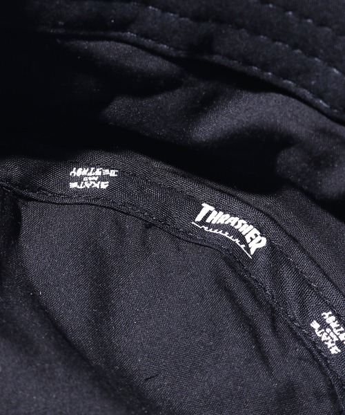 THRASHER（スラッシャー）の「THRASHER/スラッシャー OVAL MAG BUCKET HAT バケットハット 刺繍ワッペン（ハット・メンズ・ブラック/サックスブルー/グリーン/アイボリー・58）」の13枚目の写真