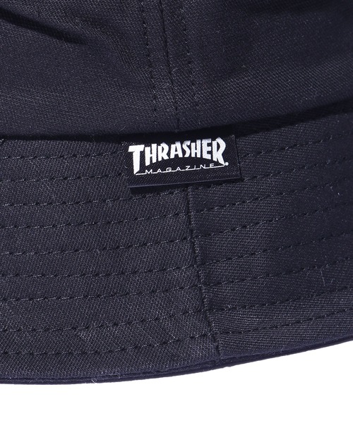 THRASHER（スラッシャー）の「THRASHER/スラッシャー OVAL MAG BUCKET HAT バケットハット 刺繍ワッペン（ハット・メンズ・ブラック/サックスブルー/グリーン/アイボリー・58）」の9枚目の写真