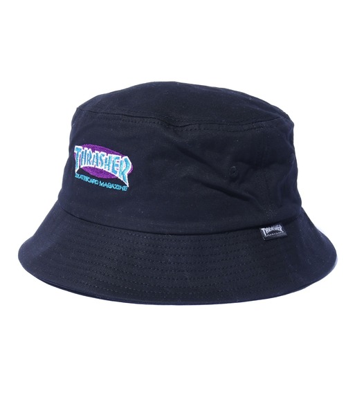 THRASHER（スラッシャー）の「THRASHER/スラッシャー OVAL MAG BUCKET HAT バケットハット 刺繍ワッペン（ハット・メンズ・ブラック/サックスブルー/グリーン/アイボリー・58）」の17枚目の写真
