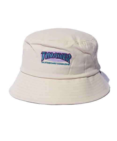 THRASHER（スラッシャー）の「THRASHER/スラッシャー OVAL MAG BUCKET HAT バケットハット 刺繍ワッペン（ハット・メンズ・ブラック/サックスブルー/グリーン/アイボリー・58）」の15枚目の写真