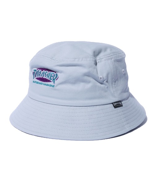 THRASHER（スラッシャー）の「THRASHER/スラッシャー OVAL MAG BUCKET HAT バケットハット 刺繍ワッペン（ハット・メンズ・ブラック/サックスブルー/グリーン/アイボリー・58）」の19枚目の写真