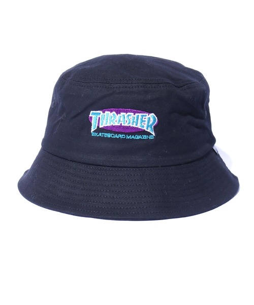 THRASHER（スラッシャー）の「THRASHER/スラッシャー OVAL MAG BUCKET HAT バケットハット 刺繍ワッペン（ハット・メンズ・ブラック/サックスブルー/グリーン/アイボリー・58）」の16枚目の写真