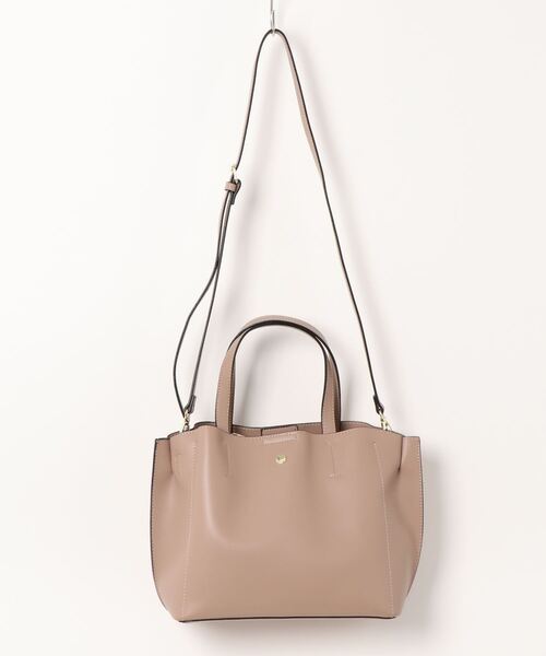 Legato Largo(レガートラルゴ)の「Legato Largo レガートラルゴ / 軽量PU 2WAY トートバッグ ハンドバッグ LH-P0002(トートバッグ・レディース・ベージュ/ダークブラウン/ベージュ系その他/アイボリー/ライトグリーン/キャメル/ワインレッド/ブラック・ONESIZE)」の5枚目の写真