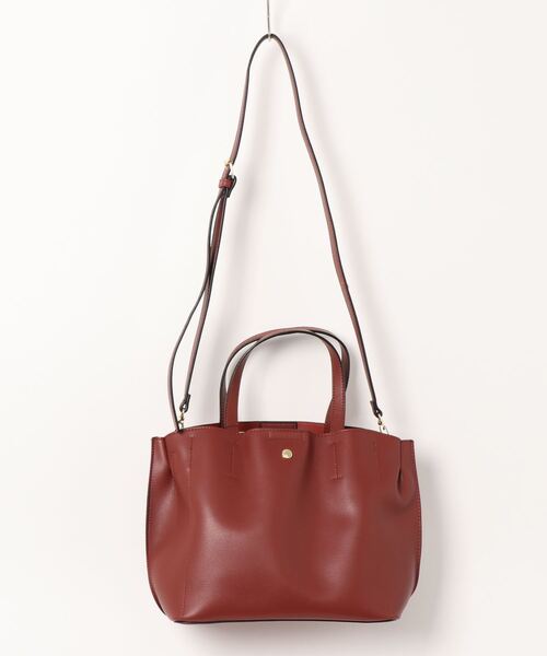 Legato Largo(レガートラルゴ)の「Legato Largo レガートラルゴ / 軽量PU 2WAY トートバッグ ハンドバッグ LH-P0002(トートバッグ・レディース・ベージュ/ダークブラウン/ベージュ系その他/アイボリー/ライトグリーン/キャメル/ワインレッド/ブラック・ONESIZE)」の10枚目の写真