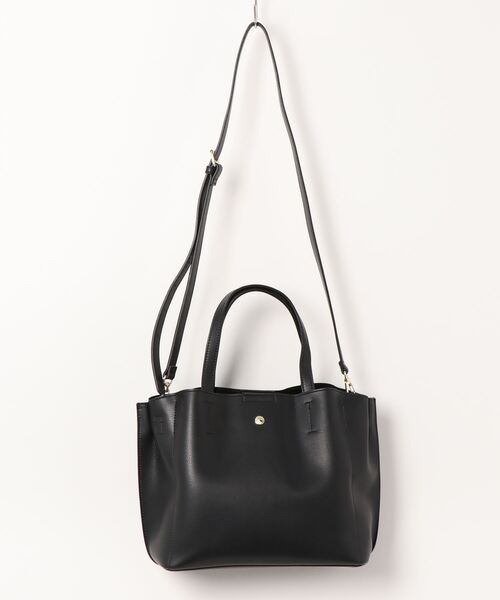 Legato Largo(レガートラルゴ)の「Legato Largo レガートラルゴ / 軽量PU 2WAY トートバッグ ハンドバッグ LH-P0002(トートバッグ・レディース・ベージュ/ダークブラウン/ベージュ系その他/アイボリー/ライトグリーン/キャメル/ワインレッド/ブラック・ONESIZE)」の12枚目の写真