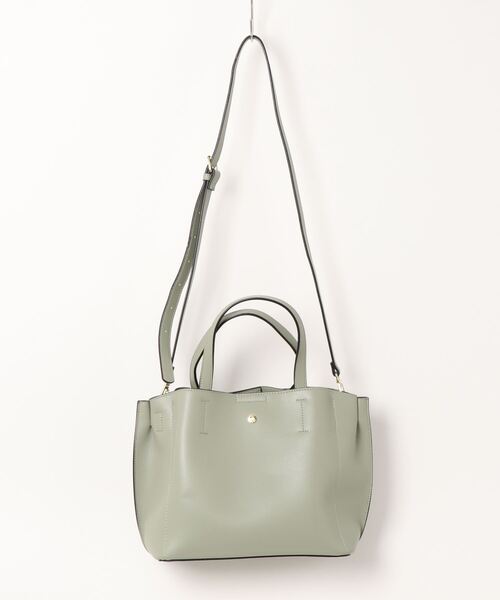 Legato Largo(レガートラルゴ)の「Legato Largo レガートラルゴ / 軽量PU 2WAY トートバッグ ハンドバッグ LH-P0002(トートバッグ・レディース・ベージュ/ダークブラウン/ベージュ系その他/アイボリー/ライトグリーン/キャメル/ワインレッド/ブラック・ONESIZE)」の16枚目の写真