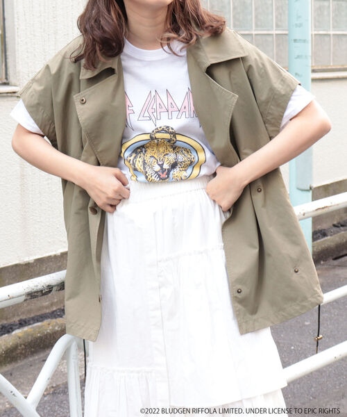 【GOOD ROCK SPEED】Def LeppardプリントT ホワイト グッドロックスピード DEF LEPPARD 半袖Tシャツ プリント 白