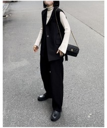 Asymmetry mannish vest