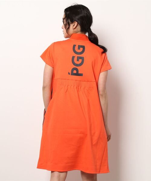 【美品】PGG ピージージー　ワンピース 韓国 モデルPGG ピージージー ワンピース スカート 1 ネイビー ロゴ