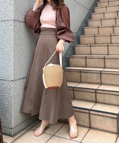 one after another NICE CLAUP（ワンアフターアナザーナイスクラップ）の「Sサイズあり　センタースリットマーメイドスカート（スカート・レディース・ブラック/ブラウン/ライトベージュ/チェック/インディゴブルー/ワンウォッシュ・SMALL/MEDIUM）」の13枚目の写真