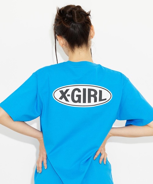 X-girl（エックスガール）の「BASIC OVAL LOGO S/S TEE