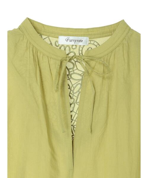 Furryrate（ファーリーレート）の「・furry rate キーネック刺繍ヨークワンピース（ワンピース・レディース・グリーン/ブラック/イエロー・FREE）」の19枚目の写真