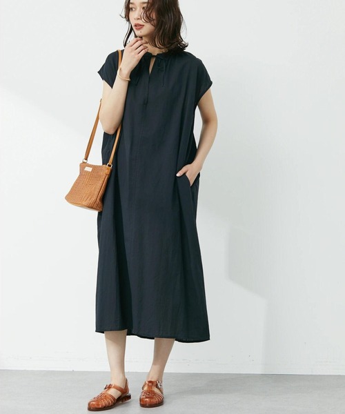 Furryrate（ファーリーレート）の「・furry rate キーネック刺繍ヨークワンピース（ワンピース・レディース・グリーン/ブラック/イエロー・FREE）」の2枚目の写真