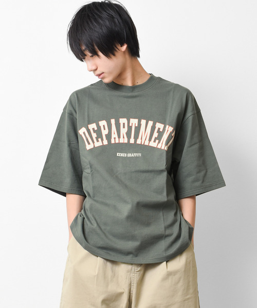 KENES GRAFFITI（ケネスグラフィティ）の「カラーアーチロゴプリントTシャツ（Tシャツ/カットソー・メンズ・ブラック/カーキ/チャコールグレー/ネイビー/オフホワイト・M/XS/L/S）」の4枚目の写真