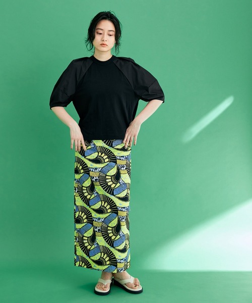 ADAM ET ROPE'(アダムエロペ)の「パフTシャツ(Tシャツ/カットソー・レディース・ホワイト/ブラック/サックスブルー・FREE)」の11枚目の写真