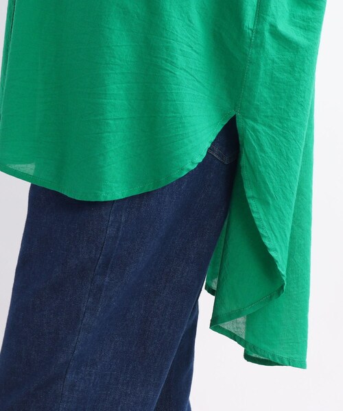 SHOO・LA・RUE（シューラルー）の「◆ソフトコットンシフォンシャツ（シャツ/ブラウス・レディース・チャコールグレー/グリーン/ホワイト系/ホワイト系5・00）」の10枚目の写真