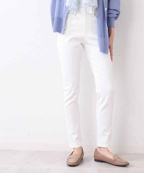 DRESKIP(ドレスキップ)の「◆【遮熱/接触冷感/UVカット】AIR SHIELD 2倍のびるスキニーパンツ(その他パンツ・レディース・ネイビー/カーキ/ブラック/オフホワイト・02/01/04/03)」の1枚目の写真