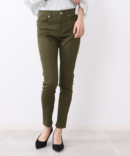 DRESKIP(ドレスキップ)の「◆【遮熱/接触冷感/UVカット】AIR SHIELD 2倍のびるスキニーパンツ(その他パンツ・レディース・ネイビー/カーキ/ブラック/オフホワイト・02/01/04/03)」の3枚目の写真