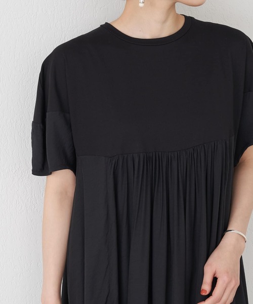 BEARDSLEY（ビアズリー）の「コンビギャザーワンピース（ワンピース・レディース・ブラック/カーキ・FREE）」の7枚目の写真