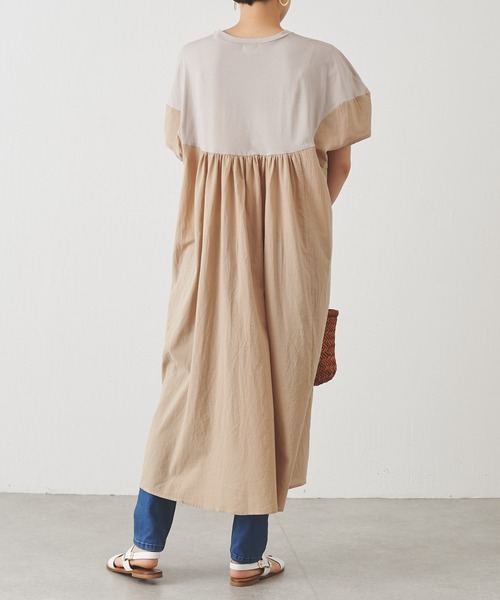 BEARDSLEY（ビアズリー）の「コンビギャザーワンピース（ワンピース・レディース・ブラック/カーキ・FREE）」の19枚目の写真