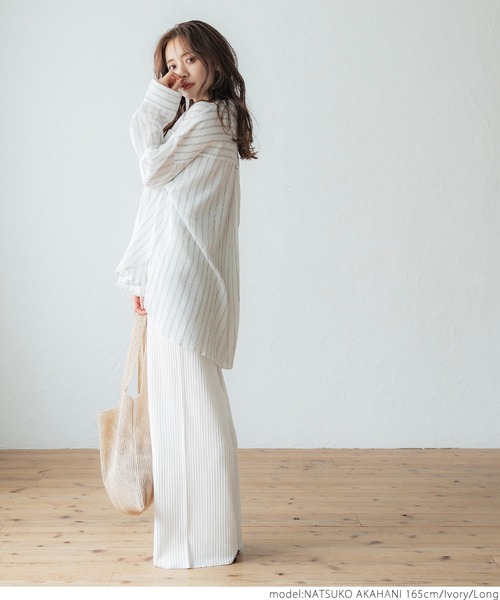 coca(coca)(コカ)の「脚長サマーリブニットパンツ(その他パンツ・レディース・オレンジ/アイボリー・SHORT/LONG)」の11枚目の写真