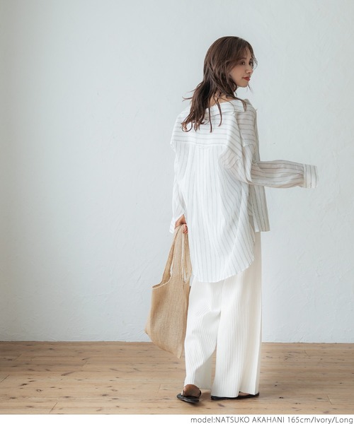 coca(coca)(コカ)の「脚長サマーリブニットパンツ(その他パンツ・レディース・オレンジ/アイボリー・SHORT/LONG)」の12枚目の写真