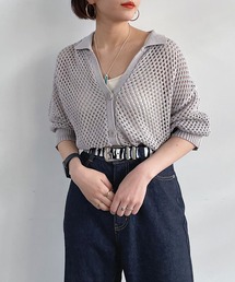 PAGEBOY | メッシュポロニット(ニット/セーター)