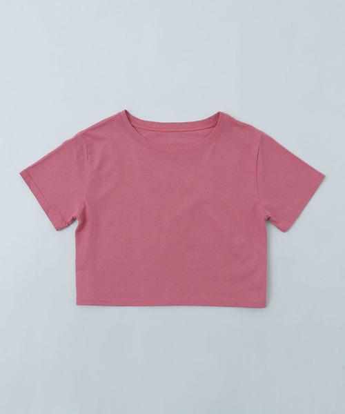etoll.(エトル)の「カラークロップドハーフT(Tシャツ/カットソー・レディース・ブラック/オフホワイト/ピンク/イエロー/グリーン・FREE)」の19枚目の写真