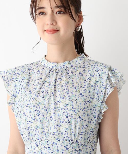 index(インデックス)の「◆ミニフラワーフリルプリーツワンピース【WEB限定サイズ】(ワンピース・レディース・グリーン系その他2/ホワイト系3/ブラック系・40/38/42/36)」の8枚目の写真