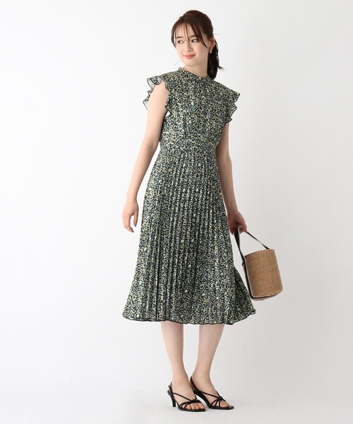 index(インデックス)の「◆ミニフラワーフリルプリーツワンピース【WEB限定サイズ】(ワンピース・レディース・グリーン系その他2/ホワイト系3/ブラック系・40/38/42/36)」の13枚目の写真