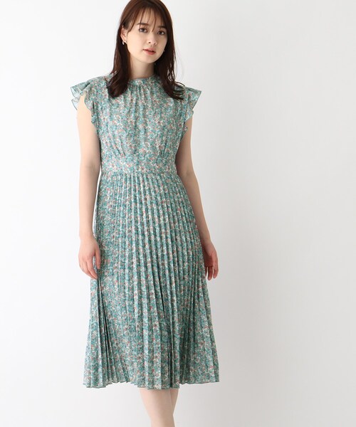 index(インデックス)の「◆ミニフラワーフリルプリーツワンピース【WEB限定サイズ】(ワンピース・レディース・グリーン系その他2/ホワイト系3/ブラック系・40/38/42/36)」の16枚目の写真