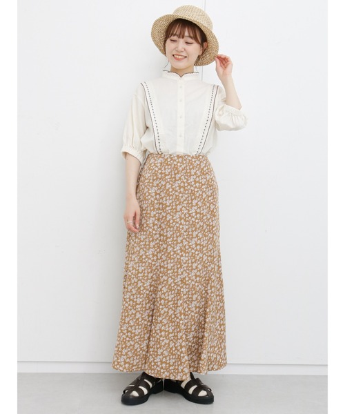 ehka sopo（エヘカソポ）の「刺繍スタンドレースブラウス（シャツ/ブラウス・レディース・オフホワイト/キナリ/ブラック・ﾌﾘ-）」の11枚目の写真