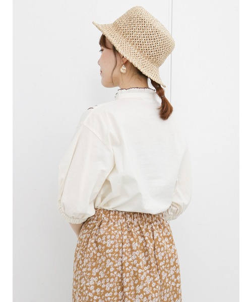 ehka sopo（エヘカソポ）の「刺繍スタンドレースブラウス（シャツ/ブラウス・レディース・オフホワイト/キナリ/ブラック・ﾌﾘ-）」の13枚目の写真