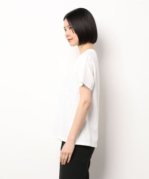 Samansa Mos2（サマンサ モスモス）の「刺繍アソートTシャツ（Tシャツ/カットソー・レディース・オフホワイト/キナリ/ネイビー・ﾌﾘ-）」の4枚目の写真