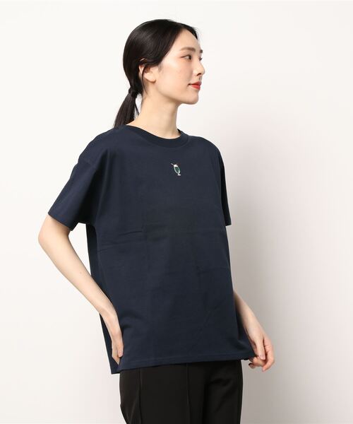 Samansa Mos2（サマンサ モスモス）の「刺繍アソートTシャツ（Tシャツ/カットソー・レディース・オフホワイト/キナリ/ネイビー・ﾌﾘ-）」の21枚目の写真