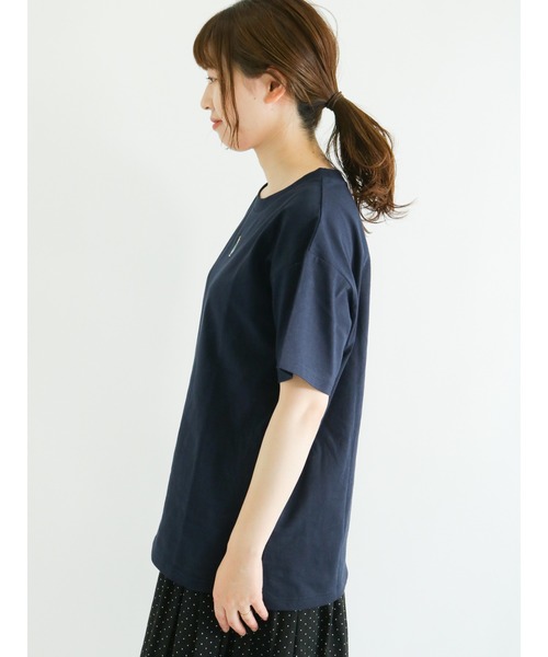 Samansa Mos2（サマンサ モスモス）の「刺繍アソートTシャツ（Tシャツ/カットソー・レディース・オフホワイト/キナリ/ネイビー・ﾌﾘ-）」の13枚目の写真