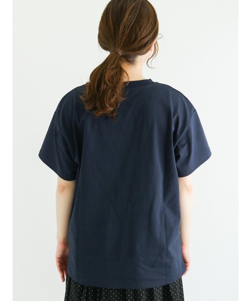 Samansa Mos2（サマンサ モスモス）の「刺繍アソートTシャツ（Tシャツ/カットソー・レディース・オフホワイト/キナリ/ネイビー・ﾌﾘ-）」の14枚目の写真