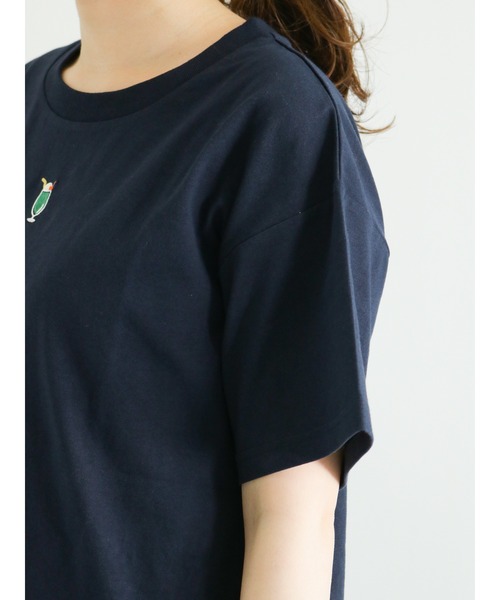 Samansa Mos2（サマンサ モスモス）の「刺繍アソートTシャツ（Tシャツ/カットソー・レディース・オフホワイト/キナリ/ネイビー・ﾌﾘ-）」の15枚目の写真