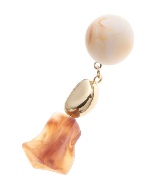 dazzlin（ダズリン）の「クリアウッドピアス（ピアス（両耳用）・レディース・ブラウン/オレンジ/クリア・FREE）」の5枚目の写真