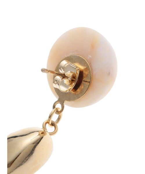 dazzlin（ダズリン）の「クリアウッドピアス（ピアス（両耳用）・レディース・ブラウン/オレンジ/クリア・FREE）」の6枚目の写真