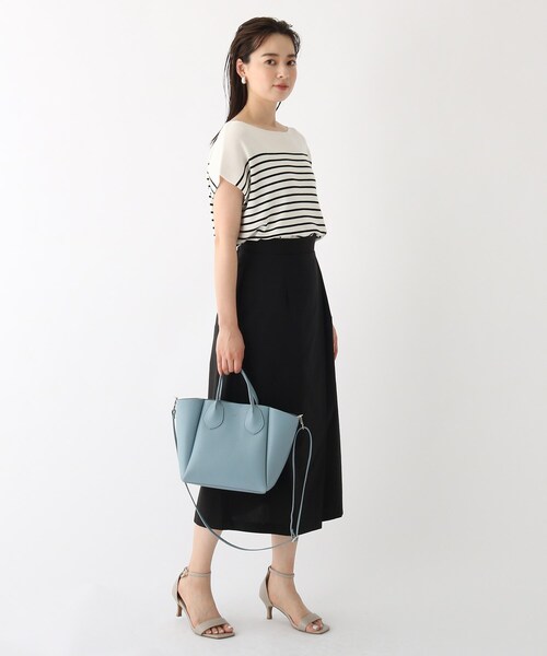 OPAQUE.CLIP（オペークドットクリップ）の「◆フェイクレザーミドルサイズトートバッグ【2WAY】（トートバッグ・レディース・ブラック/ベージュ/シルバー/ブルー・00）」の10枚目の写真