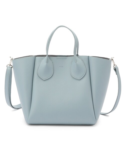 OPAQUE.CLIP（オペークドットクリップ）の「◆フェイクレザーミドルサイズトートバッグ【2WAY】（トートバッグ・レディース・ブラック/ベージュ/シルバー/ブルー・00）」の6枚目の写真