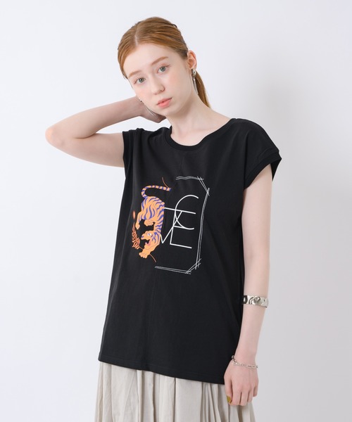 TRANOI（トラノイ）の「TRANOI. TORALOVETEE（Tシャツ/カットソー・レディース・ブラック/ホワイト・FREE）」の2枚目の写真