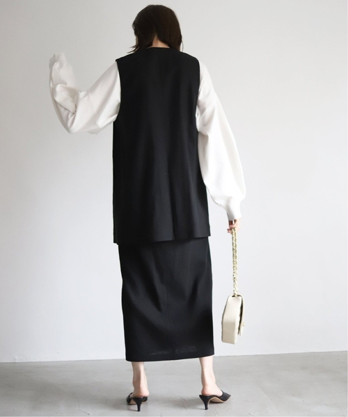 SLOBE IENAフレンチリネンタイトスカート SLOBE IENA（スローブイエナ）の「フレンチリネンコットン