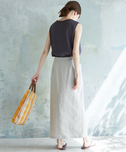 SLOBE IENAフレンチリネンタイトスカート フレンチリネンタイト