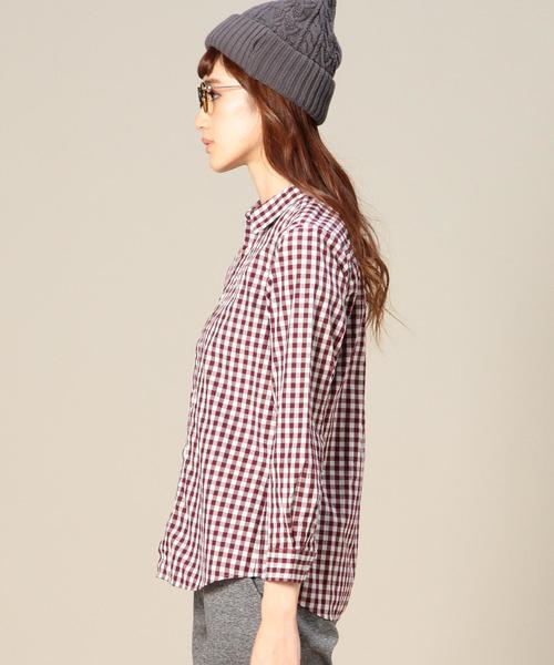BEAUTY&YOUTH UNITED ARROWS（ビューティーアンドユースユナイテッドアローズ）の「BYBC コットンギンガムレギュラーシャツ ¨◆（シャツ/ブラウス・レディース・ブラック/ワインレッド/ネイビー・SMALL/MEDIUM）」の15枚目の写真