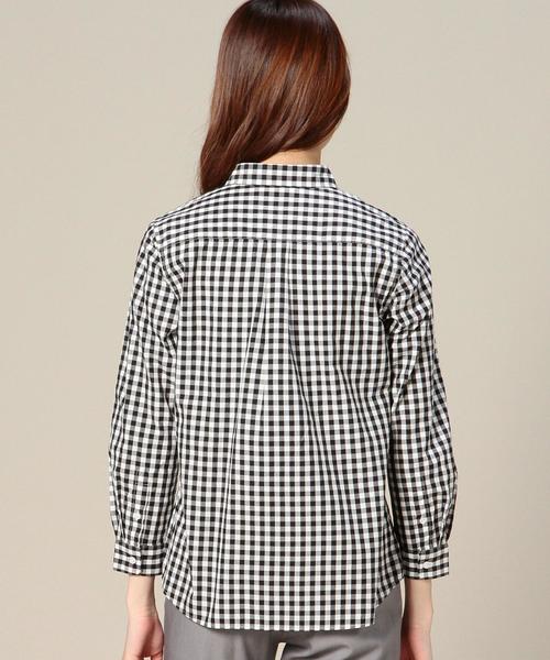 BEAUTY&YOUTH UNITED ARROWS（ビューティーアンドユースユナイテッドアローズ）の「BYBC コットンギンガムレギュラーシャツ ¨◆（シャツ/ブラウス・レディース・ブラック/ワインレッド/ネイビー・SMALL/MEDIUM）」の4枚目の写真