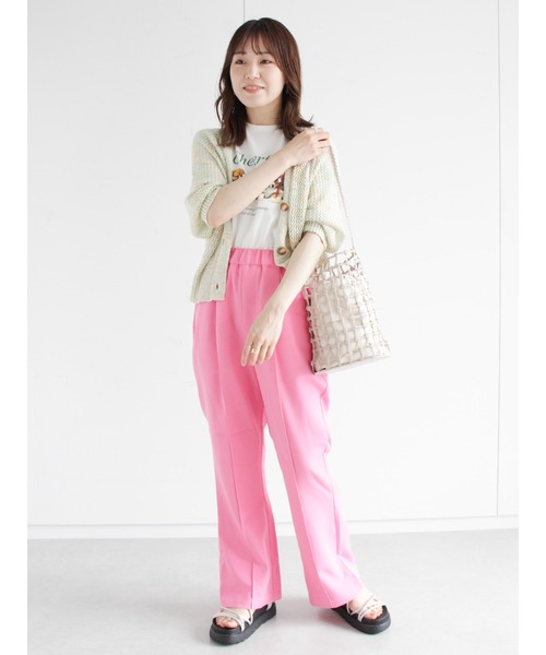 ehka sopo（エヘカソポ）の「ドッグプリントTシャツ（Tシャツ/カットソー・レディース・レッド/オフホワイト/ブルー/グリーン・ﾌﾘ-）」の13枚目の写真