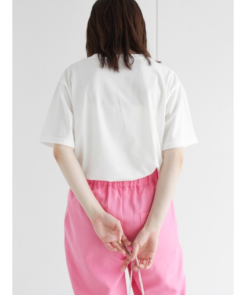 ehka sopo（エヘカソポ）の「ドッグプリントTシャツ（Tシャツ/カットソー・レディース・レッド/オフホワイト/ブルー/グリーン・ﾌﾘ-）」の17枚目の写真