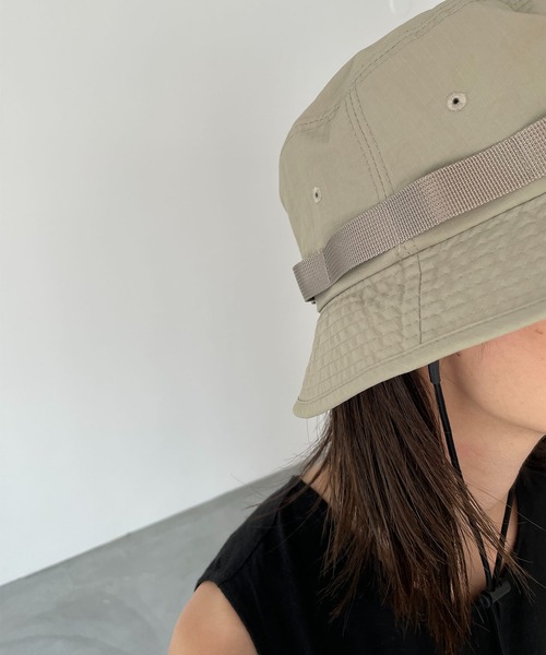 CANAL JEAN(キャナルジーン)の「El mar(エルマール) ナイロンサファリハット(ハット・レディース・ブラック/ベージュ/カーキ・ONE SIZE)」の9枚目の写真